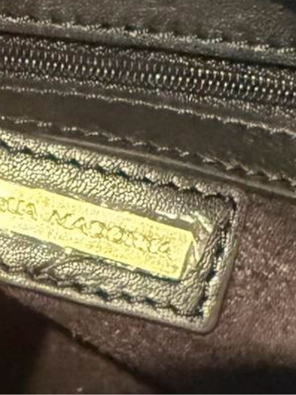 NWOT Black Genuine Leather Bag with Zebra-Print Haircalf with Tassel - Picture 4 of 6